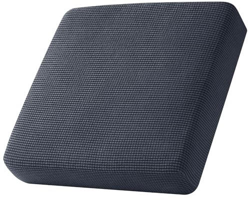 SYLC Sofa Sitzkissenbezug, Sofa Sitzkissenbezug Stretch, Elastischer Kissenbezüge, Husse Überzug Bezug Für Sofa Sitzkissen, rutschfest Stoff Tartan (Dunkelgrau,Extra Klein 1-Sitzer)