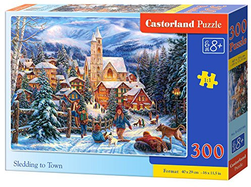 Castorland B-030194 - Puzzle Sledding in Town, 300 Teile