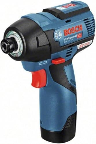 Bosch Professional 12V System Akku Drehschlagschrauber GDR 12V-110 (inkl. 2x Akku GBA 12V 3.0Ah, Schnellladegerät GAL 12V-40l, Einlage Zubehör, Einlage, L-BOXX)