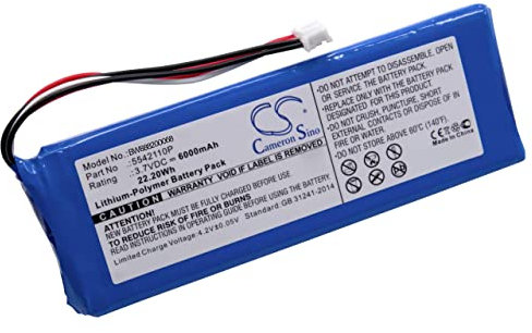 vhbw Batterie Compatible avec JBL Pulse 2, 2Blkus Enceinte, Haut-parleurs (6000mAh, 3,7V, Li-polymère)