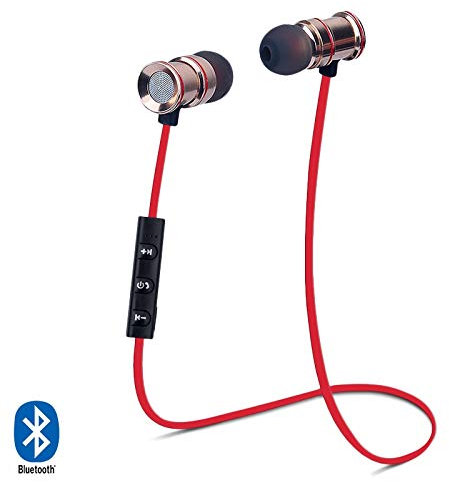 Karylax - Auriculares Bluetooth para Samsung Galaxy Note 8 y Note 9, color rojo