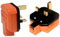K M Electronics® 1 X 13A 13 AMP PLUG HEAVY DUTY ORANGE RUBBER RUBBERISED GARDEN BS1363/A