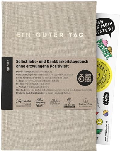 Ein guter Tag, Selbstliebe- und Dankbarkeitstagebuch. Nur 5-6 Minuten am Tag. Für Dankbarkeit, Achtsamkeit, Journaling, Tagebuch (Natur)