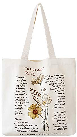 bainuote Einkaufstasche Damen Tragetasche Unisex Stofftasche Canvas Tasche Schultertasche Wiederverwendbare Umhängetasche Langlebig Handtasche mit Innentasche für Shopper,büro,Alltag,Freizeit