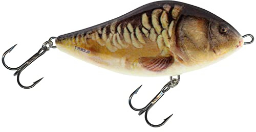 Salmo Slider Jerkbait Wobbler, Salmo Farben:Supernatural Mirror Carp, Länge/Gewicht/Laufverhalten/Tauchtiefe:7cm / 17g / schwimmend / 1.0m