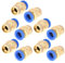 Akozon Steckverbinder 10 Stück Schnellsteckverbinder 8mm Durchmesser Gewinde Steckverschraubung Pneumatik 1/4BSP Pneumatischer Schnellanschluss Luftanschlüsse Adapter