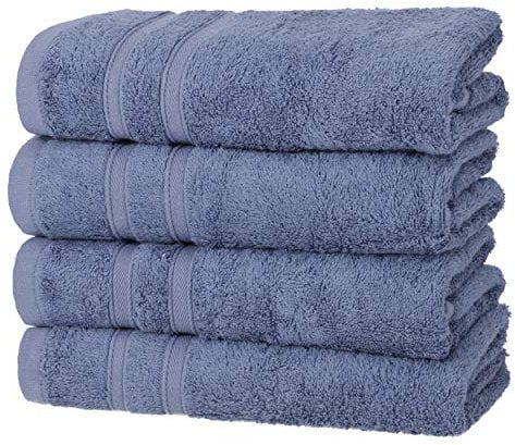 4er Handtücher Rauchblau | 50% Bambus & 50% Baumwolle | ÖKO-TEX Standard Zertifiziert | Nachhaltige Premium Qualität 450 g/m²