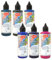 Viva Decor Fabric dye Textilfarbe Set 6 x 90 ml (Indigo Love) Tie dye, Färbemittel Textilien, Stofffarben Waschfest, Textilfarbe Batikfarben waschmaschinenfest für Kinder und Erwachsene