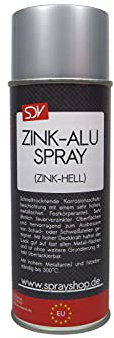 SDV Chemie Zink-ALU-Spray 98% REIN 12x 400m Zink hell Korrosionsschutz Grundierung bis 300°C Zinkspray