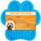 Dog Lick Mat (18 cm) Large multi-section : Slow down your Dog's eating : Use with Dog Peanut Butter, liver, gravy etc : Feeding bowl replacement - Food Safe Silicone (Blue Paw)