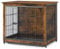BingoPaw Hundekäfig Holz mit Tischoberfläche Hundebox für mittelgroße Hunde Hundehütte Indoor Vintage Hundehaus Tierkäfig, 80 x 59 x 70cm