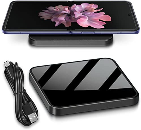 QI Wireless Induktive 15W Ladestation kompatibel mit Samsung Galaxy Z Flip 7 / FE 6 5 4 3 Fold 7 6 5 4 3 2 Ladematte Drahtloses Ladegerät Kabelloser Charger, Qi Handys:Samsung Galaxy Z Flip 3