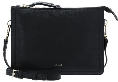 Abro Damen Flache Tasche Flat, Schwarz/Gold