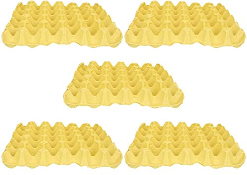 5 Stücke Pappe Eierkartons Eierbehälter Eierhalter Eierbox Wachteleierschachteln Eier Behälter Wachtelei Karton Biologische Abbaubare Eierschachtel für 30 Eier Wachtel Fasan Auerhahn Ostern Handwerk