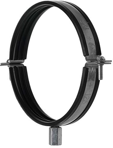 Ø 125mm Collier de Serrage à vis pour la Fixation de Tuyau, Tube, ou Câbles Dans les Murs, les Sols - Avec Joint en Caoutchouc