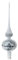 Holyart Christbaumspitze aus Glas in Weiss und Silber, 35 cm
