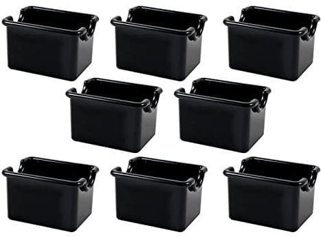 Garnet - Porta bustine Zucchero in plastica da Bar - Per tavolino – Nero – Lavabile in lavastoviglie - Set da 8 pz - 100% Made in Italy