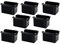 Garnet - Porta bustine Zucchero in plastica da Bar - Per tavolino – Nero – Lavabile in lavastoviglie - Set da 8 pz - 100% Made in Italy