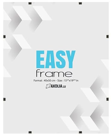 Cadre Photo 40x50 cm - Sous Verre - Verre minéral - Décoration murale - Easy Frame