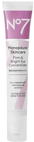 No7 Menopause Skincare Firm & Bright Eye Cream 15ml | Revitalizing Under Eye Cream for Dark Circles, Wrinkles & Puffiness, Cooling Roller Applicator, Refreshes Tired Eyes