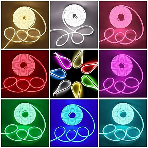 5 m Neon Light Strip Illuminazione Luci Soggiorno Multicolore Partito Corda Silicone (Viola)