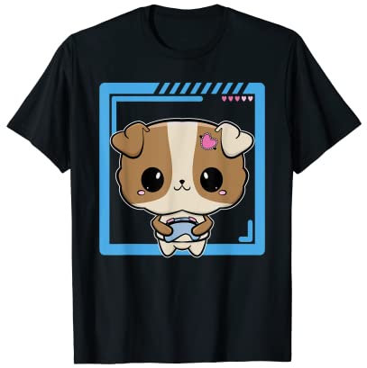 Bulldog Kawaii Welpe Hunde Egirl Gaming T-Shirt