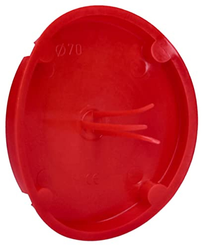 Voxura Signaldeckel rot Ø 70mm für Unterputz-Gerätedose Unterputzdose Schalterdose Verteilerdose rund UP 150 Stück
