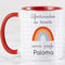 Wanapix | Taza Personalizada para Profesores | Personalizable con Nombre o Texto| Detalle Maestro Infantil | Regalo para Profesores | Apta para Microondas | 325ml | Roja - Afortunados Profe