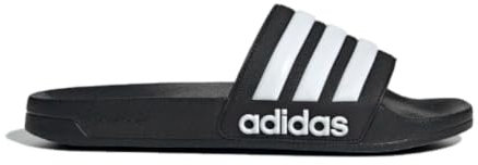 adidas Shower Adilette Badelatschen (Black/White, 44.5)