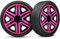 Radkappen 14 Zoll Radzierblenden 4er Set passend für alle Stahlfelgen - Einstellbarer Sicherungsring - Schwarz Rosa Pink
