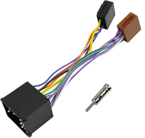 Jayubien Radio Harness for BMW Stereo Wiring Harness Compatible with BMW 3 5 7 E30 E36 E46 E34 E39 Z3 Z8 Car Antenna Wire Adapter