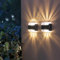 Lampe Solaire Extérieur Lumière étanche Lampe Solaire Avec Détecteur De Mouvement Spot LED éclairage Extérieur Solaire Pour Jardin Garage Patio Carport Terrasse (Lumière chaude)