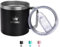FIDWALL Camp Mug Thermobecher 14oz/450ml,Doppelwandiger Vakuumisolierter Kaffeebecher,Für Wasser, Eistee, Kaffee, Smoothies und mehr (Schattenschwarz)