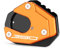 Modeer Kompatibel mit K.T.M Duke 390 2011~2023 Motorrad CNC seitenständer Fußseiten Verlängerungspolster 390 duke duke390 Zubehör (Schwarz/Orange)