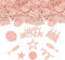ParPix 100 Stück Roségold Konfetti Geburtstag Tischdeko, 5cm Groß Happy Birthday Streudeko, Glitzer Party Deko für Frau Mann