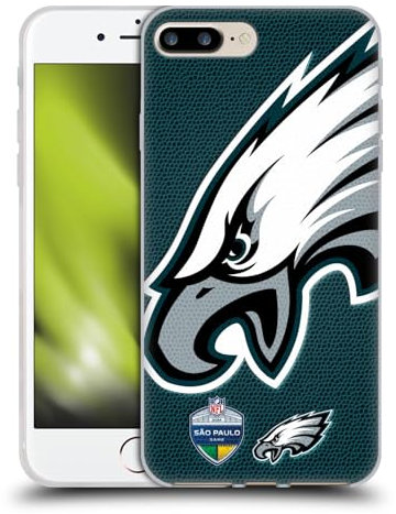 Head Case Designs Offizielle NFL São Paulo Eagles Internationale Spiele 2024 Gelhülle [Militärischer Schutzgrad] Kompatibel Mit Apple iPhone 7 Plus/iPhone 8 Plus Und Kompatibel Mit MagSafe