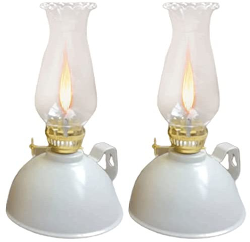 lámpara de aceite, Lámparas de aceite for uso en interiores, lámpara de queroseno de vidrio vintage con mango, hoja de hierro, lata de aceite, linterna de queroseno, decoración del hogar, iluminación