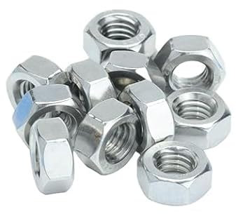 M6 (6mm) Hex Full Nut - Grade 8 Steel BZP (Pack of 20)