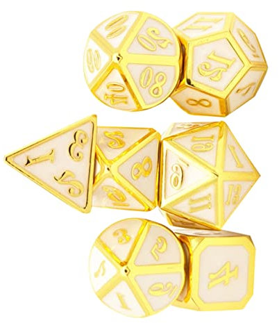 MUSISALY 7pc Metall Würfel Set Multi-würfel Unterhaltung Bord Spiele Requisiten Für Parteien Ktv