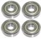 4x Kugellager 9x24x7 mm - 609 ZZ Radial Rillenkugellager Wälzlager rcbay Chromstahl beidseitig gedichtet für 9mm Welle