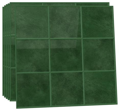 Yoillione Azulejos Adhesivos Cocina Pegatinas: Gruesas Baldosas Adhesivas Pared - 3D Azulejo Vinilo Adhesivo para Baño, 10 Piezas Verde