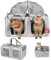 LitaiL Transportbox für 2 Katzen, Faltbare Katzentransportbox mit Katzenklo, Transporttasche mit Katzentoiletten, Transportboxen für große Katzen