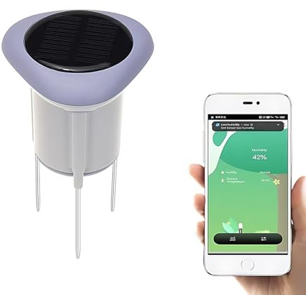 Capteur Solaire Intelligent de Sol ZigBee3.0 - Surveillance Humidité/Température en Temps Réel, Compatible Tuya, IP66, Jardin/Agriculture
