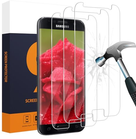 Carantee 3 Stück Schutzfolie für Panzerglas für Samsung Galaxy S7, Sensitive Touch, 9H Härte, Anti-Bläschen, 2.5D Kante Samsung S7 Schutzglas, Anti-Staub, Hoch Definition S7 Displayschutzfolie