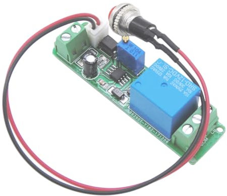 Krytavo DC 12V Temporizzazione Temporizzatore Ritardo 1-10S Relè Regolabile con Indicatore Luminoso Spegnimento Modulo Relè Trigger Interruttore di Ritardo Facile da Usare