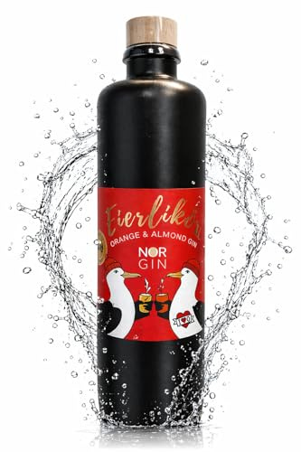 NORGIN Eierlikör | Premium Eierlikör mit Gin | Himmlisch cremiger Eierlokör mit Orange-Marzipan Geschmack | Feinster Eierlikör von der Norddeutschen Küste | 500 ml exklusiver Eierlikör