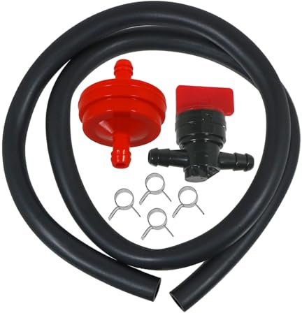 SPARES2GO 60cm Fuel Inline Pipe Tank Connection Kit for Briggs & Stratton Lawnmower Engine
