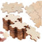 VANZACK 100pcs/pack DIY Wooden Puzzle Pieces Blank Jigsaw Puzzles for Bulk Toys Art Projects