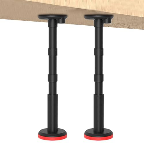 Fravsiu Gato Elevador para Muebles - Poste Telescópico De Soporte 2 En 1,Varilla Elevadora para Fregadero Empotrado y Soporte de Montaje para Baño y Cocina