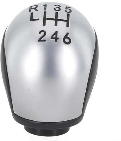 snowchecking Pomo de palanca de cambios de 5/6 velocidades, bola de mano para C5 2001-2008 407, cambio interior en forma de bola de cuero (6 velocidades)